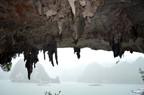 Viewing Ha Long Bay from Bo Nau Cave